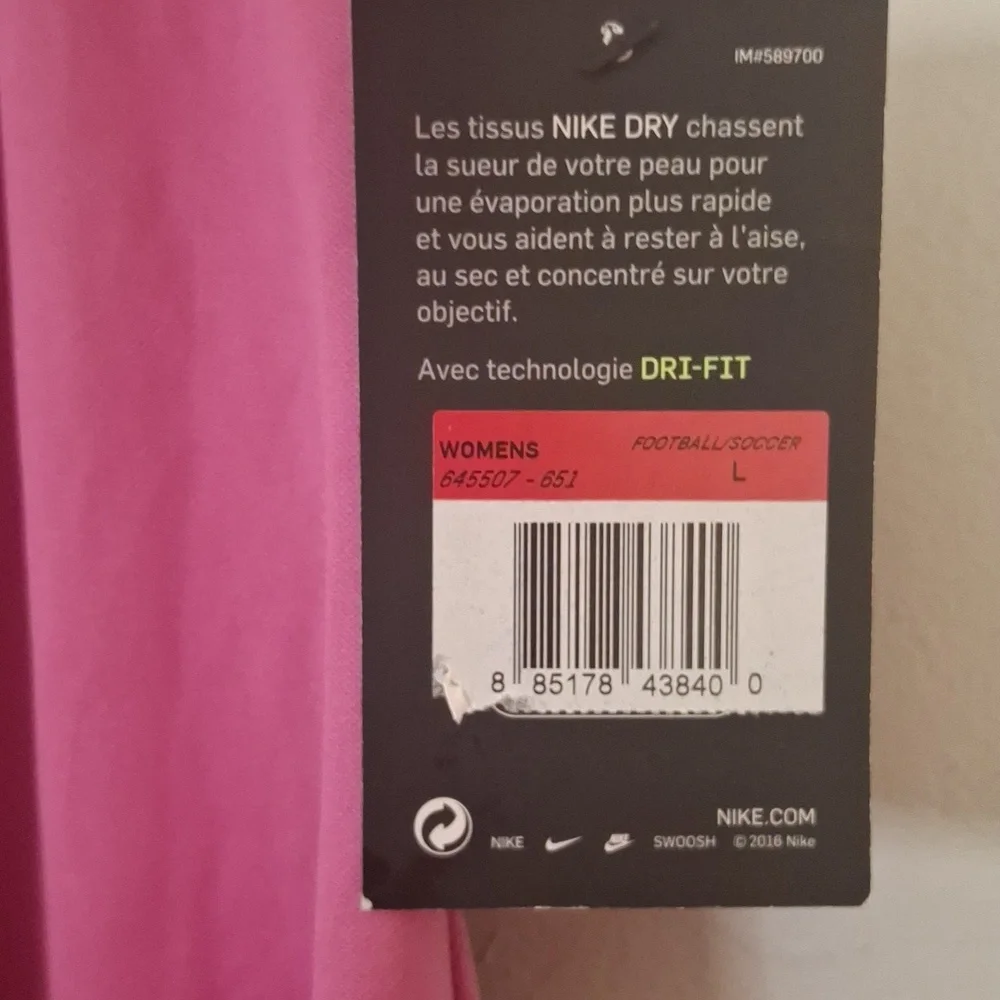 Nike Women Vibrant Pink Short Sleeve Tee Size L